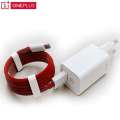 Dash Charger Oneplus 1+ 3 3T 5 5T with Type-C Cable - White and Red.