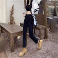 Smoke pipe jeans for women in Spring and Autumn 2024 new style this year's popular trend is baggy pants small 9 inch straight leg pants. 