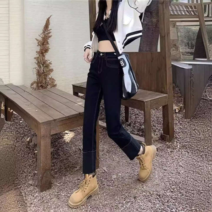 Smoke%20pipe%20jeans%20for%20women%20in%20Spring%20and%20Autumn%202024%20new%20style%20this%20year's%20popular%20trend%20is%20baggy%20pants%20small%209%20inch%20straight%20leg%20pants%20-%20Image%203