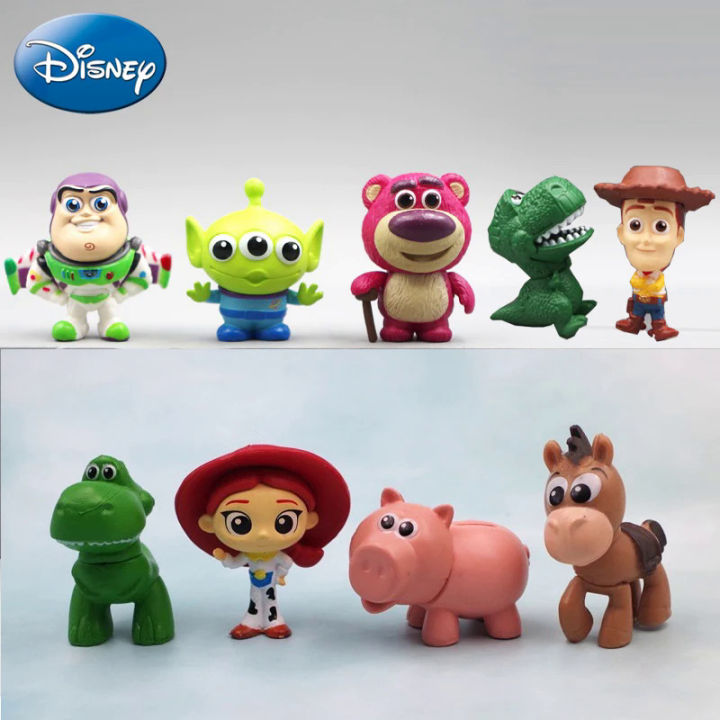 【selevn roind】Disney Toy Story Action Figure Anime Cartoon Model Doll Car Decoration Cake Accessories Collection Classic Toy Children's Gift