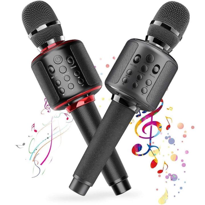 GOODAAA 2Pack Wireless Karaoke Microphone 3 in 1 Portable Bluetooth Karaoke Mic Speaker for Phone Home Party