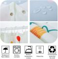 Waterproof Shower Curtain With 12 Rings For Bathroom Toilet.