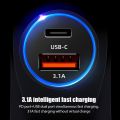 Dual USB Car Charger for iPhone 11 14 Xiaomi Samsung Quick Charge 3.1 Fast Charging Car-Charger Phone Charger Adapter in Car.