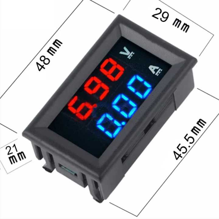 DC%200-100V%2010A%20Digital%20Voltmeter%20Ammeter%20Dual%20Display%20Voltage%20Detector%20Current%20Meter%20Panel%20Amp%20Volt%20Gauge%200.28"%20Red%20Blue%20LED%20-%20Image%208