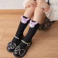 Anime Sanrio Kuromi My Melody Cinnamoroll Socks Cartoon Kawaii Style Mid-Tube Trendy Student Socks Children's Cartoon Socks-Cola Kids.