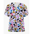 Disney Mickey Stitch Print ​medical uniforms women Nurse Accessories Clinical Uniform Dentist work blouse vet spa Scrub Tops ﻿. 