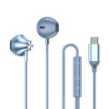 Type-C interface Earphones with Mic Noise Canceling Headphones with Microphone Earphones Original High Guality In Ear Headset for Cellphone Wired Earbuds Metal Half In-ear Earphone Bass Headset LKA7. 
