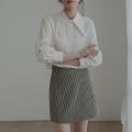 Women White Pointed Collar Shirt Solid Color Full Sleeve Shirt Women Safari Style Spring Summer New Temperament Lightweight Lq22. 