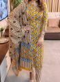 Exclusive Cotton Unstitched Skin Print High Quality Three Piece For Women. 