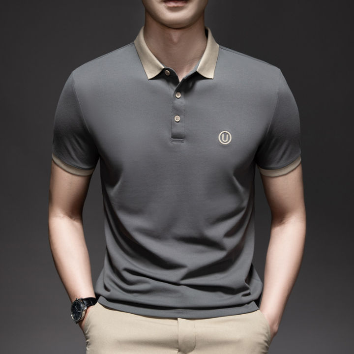Business%20Foreign%20Trade%20Shirt%20Men's%20Polo%20Shirt%20New%20Summer%20Lapel%20Short%20Sleeve%20T-Shirt%20Casual%20Men's%20Top%20Source%20Factory%20-%20Image%203
