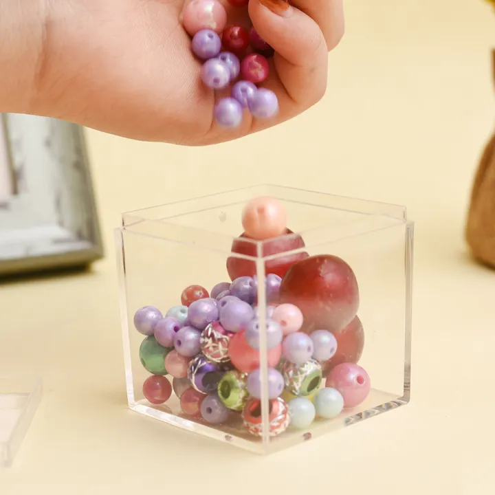 1/3PCS%20Transparent%20Acrylic%20Plastic%20Square%20Cube%20Box%20With%20Lids%20Durable%20Candy%20Box%20Multiple%20Uses%20Transparent%20Case%20Home%20Organizer%20Container%20-%20Image%202