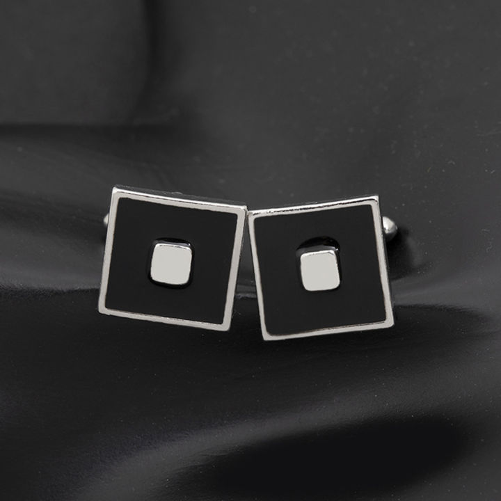 %EF%BC%88New%EF%BC%89Men%20Cufflink%20Exquiite%20quare%20Black%20Enamel%20Paint%20Cufflink%20Modern%20-%20Image%206