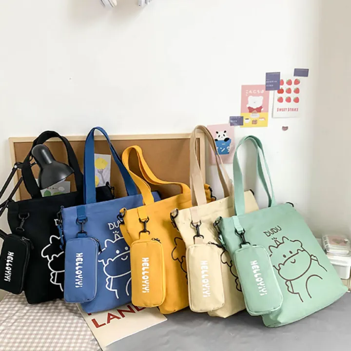 Zippered%20Canvas%20Bag%20Design%20Cartoon%20Tote%20Bag%20Canvas%20Fashion%20Student%20Handbag%20for%20Casual%20Use%20Fashion%20Accessory%20Shopping%20Bag%20Daily%20Carry%20Casual%20Wear%20School%20Bag%20Women's%20Fashion%20Carry%20-%20Image%207