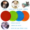 Mat For s s Slow Food Bowls Pet  Feeding Food Bowl Silicone  Feeding Lick Pad  Slow Feeders Treat Dispensing - Yellow Square. 