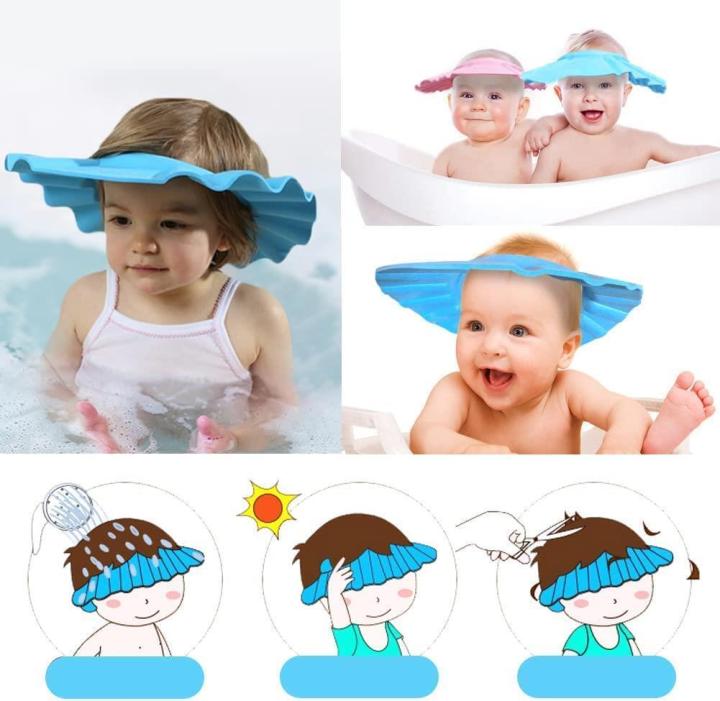Baby%20Shower%20Hat%20Adjustable%20Kids%20Shampoo%20Bath%20Cap%20Wash%20Hair%20Waterproof%20Ear%20Shield%20-%20Image%202