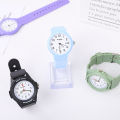 Student Exam Mute Quartz Watch 50m Waterproof Pointer Watch Summer Watch Decorative Calendar Adjustable. 