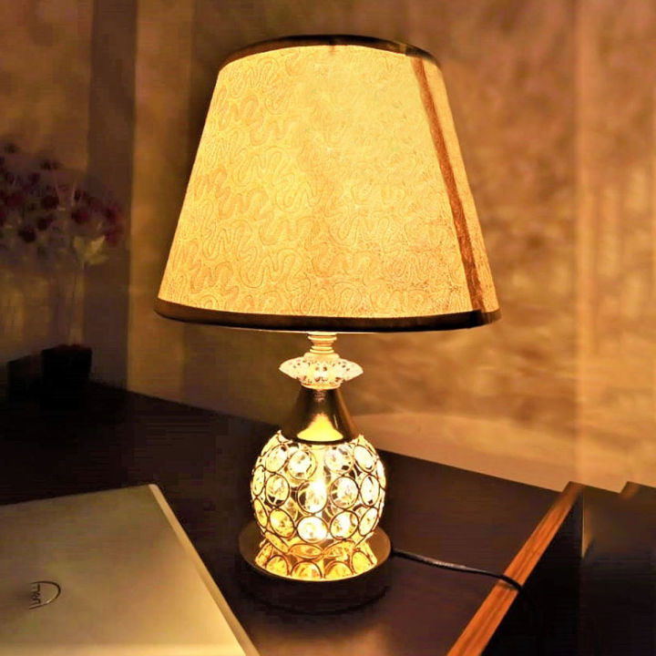 Modern Transparent Bedroom K9 Crystal Table Lamp Lights Desk Bedside Lamperus De Mesa 110-240v Height 40cm Wide 21cm Warm light