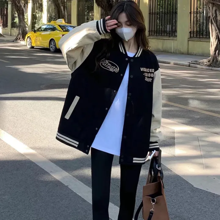 IELGY%20thin%20baseball%20jacket%20women%20loose%20all%20match%20student%20harajuku%20style%20jacket%20-%20Image%203