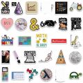 58pcs Math Study Love Stickers Pack Scrapbooking Aesthetic Stationery Bike Bottle Decals Phone Cases Planner Kids Stickers. 