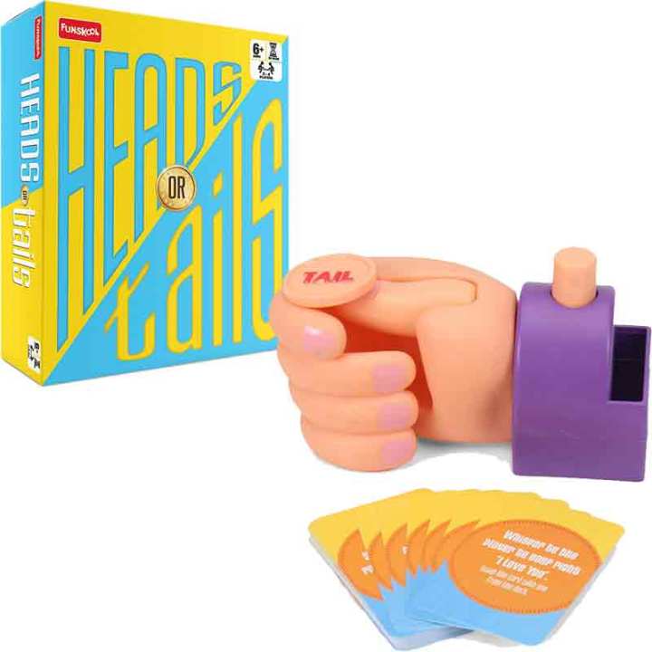 Funskool Games - Heads Or Tails, Party Games, Kids & Family, 2 - 4 Players, 6 & Above
