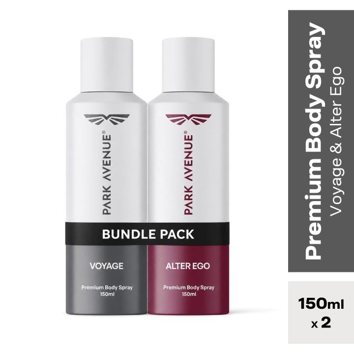 Park Avenue Signature Deodorant For Men 150 ml (Pack of 2) - Voyage & Alter Ego