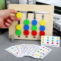 Colors and Fruits Double Sided Matching Game Logical Reasoning Training Kids Educational Toys Children Wooden Toy Montessori Toy.