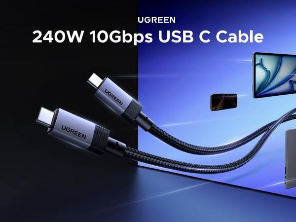 UGREEN%20L701%20240W%20USB%20C%20Cable%2010Gbps%20USB%203.1%204K%2060Hz%20Video%20Output%20Fast%20Charging%20-%20Image%202