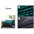 4Pcs/Set Coral Flannel Quilt Cover & Bed Sheet & 2Pcs Pillowcases Winter Bedclothes Solid Color Home Bedroom Bedding Supplies. 