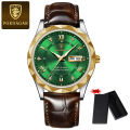 POEDAGAR 615L Men's Leather Quartz Watch - Water Resistant Business Luxury Fashion Wristwatch - Watch For Men - Watch. 