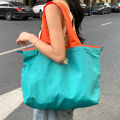 Reusable Shopping Bags for Women Grocery Tote Bag Foldable Oxford Cloth Drawstring Shoulder Bag Grocery Bag Shopping Storage Bag.