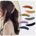 1pcs Frosted Hair Clips Lovely Banana Clip Simple And Elegant Women's Hair Accessories Ponytail Barrettes - Hair Band. 