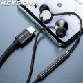 KEYSION Type-C Ceramic Wired Headset HiFi Bass Stereo Music Earphones In-ear Mic USB C Headphones for iPhone 15 Samsung Xiaomi. 