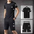 Black new Summer Combo T-Shirt & Pant for Boy. 