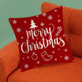 【Toy life hall】Throw Case Universal One Printed Flax Comfortable Christmas Cushion Cover for Home. 