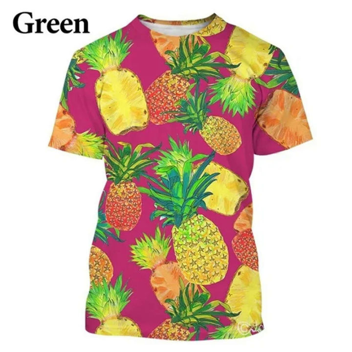 Fruit 3D printed T shirt fashion orange pineapple Men's Women's T-shirt hip-hop casual short-sleeved tshirt tees tops apparel