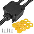 Waterproof Outdoor External Electrical Junction Box Underground Cable Line Wires Power Cord Connector. 