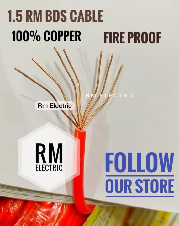1.5%20RM%20Cables%20House%20Wiring%20Copper%20Cable%20BDS%20Cable%20Fire%20Proof%20BYA-FR%20(1.5%20rm)%20Red%20and%20Black%20-%20Image%202