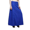 Blue Saree Inskirt Petticoat Cotton - Free Size. 