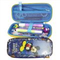 Qitong Micky Mouse blue 3D Pencil Case pencil Box with Compartments - Kids Large Capacity School Supply Organizer Students Stationery Box - Girls Boys Pen Pouch.