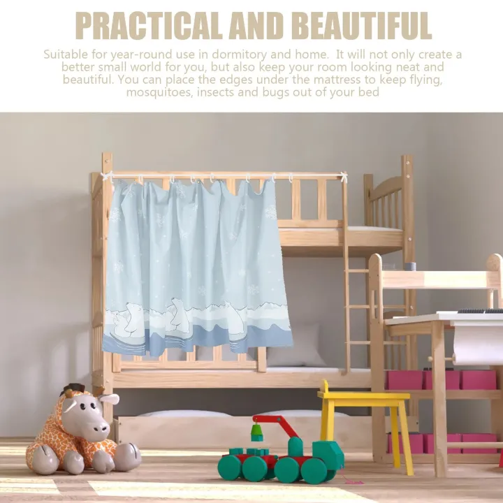 2%20Pcs%20Bed%20Curtains%20Drape%20Privacy%20Cloth%20Mosquito%20Net%20Bunk%20Dormitory%20-%20Image%203