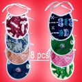 8 Pcs multicolor Baby Soft Cotton Bibs High Quality Double Layers Waterproof.