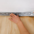 4.8cm*2.3m 3D Carved Thickened PVC Foam Anti-collision Wall Sticker/ Room Background Border Baseboard Decorative Wallpaper. 