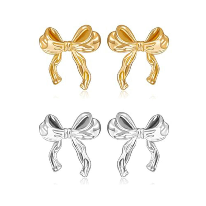 Fashionable%20Fashion%20Bow%20Earrings%20Eye-catching%20Cute%20Trendy%20Bow%20Earrings%20For%20Women%20Girls%20Stylish%20Cute%20Ribbon%20Earrings%20for%20Birthday%20party%20jewelry%20gifts%20Women's%20fashion%20accessories%20Daily%20wear%20Birthday%20-%20Image%202