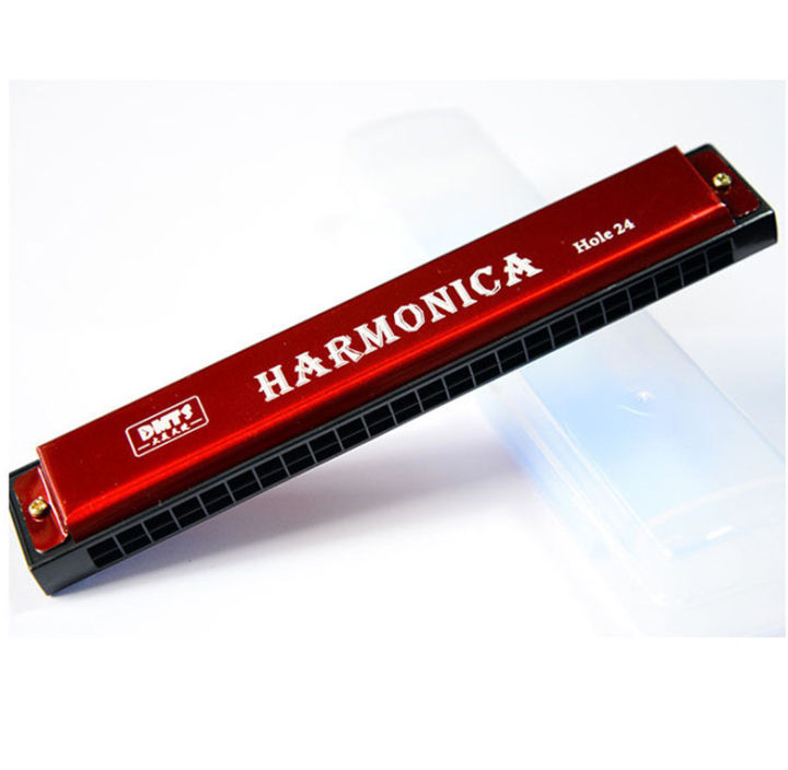 High quality 24-hole polyphonic C swan harmonica wind instrument