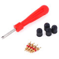1Set Tire Valve Service Kit Valve Cores Screwdriver Tire Repair Car Motorcycle Huiye. 