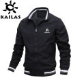 KAILAS Men's jacket with zip collar standing, waterproof bomber jacket, outdoor blazer, casual Fall and winter. 