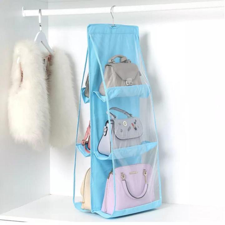 Layers Folding Shelf Bag Pocket Foldable Hanging Bag Purse Handbag  Organizer Door Sundry Pocket Hanger Storage Closet Hanger Hanger