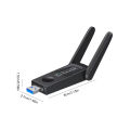 1200Mbps USB 3.0 Wireless Network Card Dual Band 2.4G 5Ghz Ethernet Adapter WiFi Adapter WiFi Dongle Dual Antenna for PC Laptop.