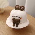 BeQeuewll Infant Boys Girls Fisherman Hat 3D Plush Cartoon Animal Bear/Dog/Tiger/Rabbit Wide Brim Sun Protection Cap Sunscreen.