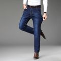 Plus Size 28-50 Jeans Men's Blue and Black Can Choose Small Stretch Denim Pants Business Casual Trousers. 